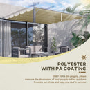 Outsunny Pergola Shade Cover Replacement Canopy for Pergola, Beige