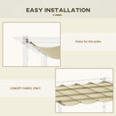 Outsunny Pergola Shade Cover Replacement Canopy for Pergola, Beige