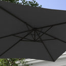Outsunny 3 m Cantilever Parasol with Cross Base, Crank Handle, 6 Ribs
