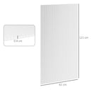 Outsunny 14 Pieces Twin-Wall Greenhouse Polycarbonate Sheets, 121 x 61 x 0.4cm