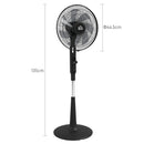 HOMCOM 12V DC Standing Fan with 75° Oscillation Mosquito Repellent Function