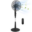HOMCOM 12V DC Standing Fan with 75° Oscillation Mosquito Repellent Function