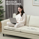 HOMCOM Modern 3 Seater Sofa for Living Room, Fabric Couch Settee