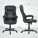 HOMCOM High Back Executive Office Chair with Adjustable Height Arms Black