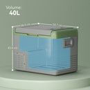 Outsunny Car Refrigerator 12V Portable Freezer For Camping, Light Green