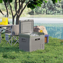 Outsunny Car Refrigerator 12V Portable Freezer For Camping, Light Green