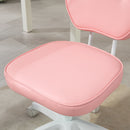 Vinsetto Vanity Task Chair with Adjustable Height, Armless, Pink