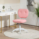 Vinsetto Vanity Task Chair with Adjustable Height, Armless, Pink