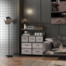 HOMCOM Bedroom Chest of Drawers 7 Drawer Dresser w/ Shelves