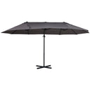 Outsunny Double Parasol 4.6m - Grey