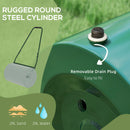 Outsunny 63 L Lawn Roller Large Heavy Duty Metal Sand Or Water Filled