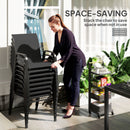 Outsunny 9 Pieces Patio Dining Set with Stackable Chairs