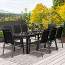 Outsunny 9 Pieces Patio Dining Set with Stackable Chairs