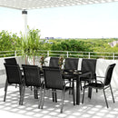 Outsunny 9 Pieces Patio Dining Set with Stackable Chairs