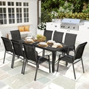 Outsunny 9 Pieces Patio Dining Set with Stackable Chairs