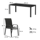 Outsunny 9 Pieces Patio Dining Set with Stackable Chairs