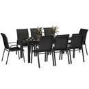 Outsunny 9 Pieces Patio Dining Set with Stackable Chairs