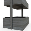 Outsunny Raised Garden Bed Wooden Plant Stand Grey