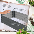 Outsunny Galvanised Raised Bed for Garden, Outdoor Elevated Planter Box, Grey