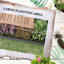 Outsunny Galvanised Raised Bed for Garden, Outdoor Elevated Planter Box, Grey