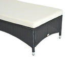 Outsunny Rattan Sun Lounger -  Black