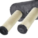 PawHut 4PCs Wall Mounted Cat Tree Cat Wall Shelves W/ Scratching Post Dark Grey