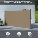 Outsunny Side Awning Retractable, Privacy Screen, 400x160cm