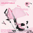 HOMCOM 6 In 1 Kids Trike, Stroller With Parent Handle