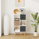 HOMCOM Freestanding 6 Cube Storage Cabinet Unit Bookcase w/ 3 Drawer White