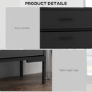 HOMCOM Shoe Storage Cupboard with 2 Flip Doors and Sliding out Drawer, Black