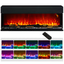 HOMCOM 152.4cm Electric Fireplace Recessed, Insert, Wall Mount, Freestanding