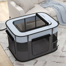 PawHut Portable Dog Pen for Puppies, Rabbits, Kittens, Guinea Pigs - Grey