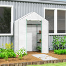 Outsunny Walk-in Greenhouse with, Outdoor Small Greenhouse, White