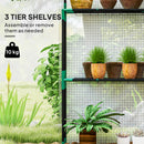 Outsunny Walk-in Greenhouse with, Outdoor Small Greenhouse, White