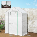 Outsunny Walk-in Greenhouse with, Outdoor Small Greenhouse, White