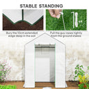 Outsunny Walk-in Greenhouse with, Outdoor Small Greenhouse, White