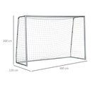 SPORTNOW 10ft x 6.5ft Football Goal, Simple Set Up Football Training Net