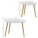 HOMCOM Side Table Set Of 2, Modern End Coffee Bedside Tables Grey Natural