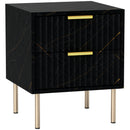 HOMCOM Bedside Table Bedside Cabinet with 2 Drawers for Bedroom