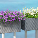 Outsunny Set of 2 Hanging Flower Boxes, 50 cm Long, Rattan Look