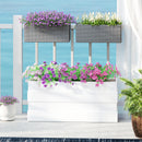 Outsunny Set of 2 Hanging Flower Boxes, 50 cm Long, Rattan Look