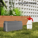 Outsunny Set of 2 Hanging Flower Boxes, 50 cm Long, Rattan Look