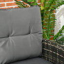 Outsunny 6 Pieces Rattan Garden Furniture Sofa Set, Grey