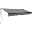 Outsunny 3.5 x 3(m) Electric Retractable Awning w/ Aluminium Frame