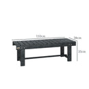 Outsunny 1.1M Outdoor Garden Bench Patio Loveseat Fir Wood 2 Person