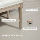 HOMCOM End of Bed Bench, Upholstered Bedroom Bench, Cream White