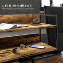HOMCOM Bedroom Chest of Drawers 5 Drawer Dresser w/ Shelves
