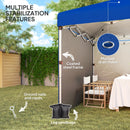 Outsunny 3x3 (M) Pop Up Gazebo Party Tent w/ 2 Sidewalls, Weight Bags Blue