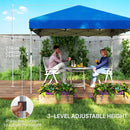 Outsunny 3x3 (M) Pop Up Gazebo Party Tent w/ 2 Sidewalls, Weight Bags Blue
