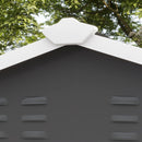 Outsunny 9'x6' Galvanised Metal Garden Shed Tool Storage Shed for Patio Grey